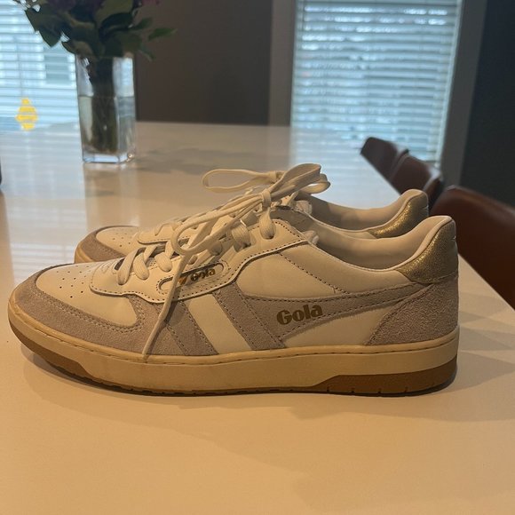 Gola White and Gray Athletic Shoes - Picture 1 of 6